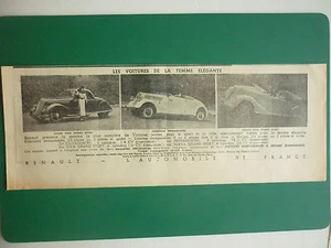 10/1935 PUB RENAULT FEMMES CABRIOLET PRIMAQUATRE COUPE COACH VIVA GRAND SPORT AD - Imagen 1 de 1