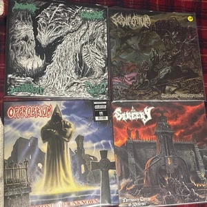 4 LP Record Death metal lot - incubus/opprobrium, sedimentum,bloodspore, sorcery - Picture 1 of 3