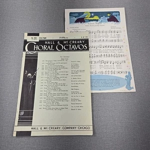 Silent Night Hall & McCreary Choral Octavos 1945 + libro musicale natalizio parziale - Foto 1 di 20