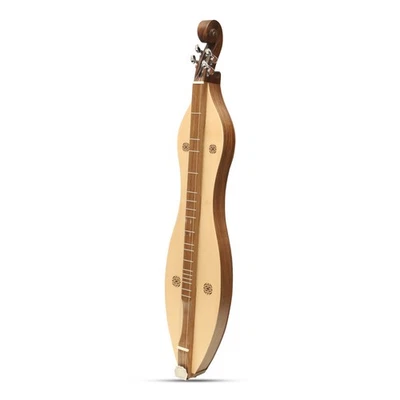 Mountain Dulcimer 4 String Knotwork Scroll Walnut with Nickel Finish Hardware - Image 1 of 4