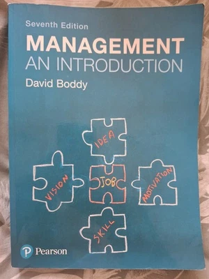 Management An Introduction by David Boddy Seventh Edition - Image 1 of 4