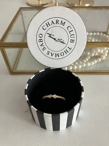 Thomas Sabo 925 Silber Ring Unendlichkeit Infinity Gr.60 vergoldet Glitzer - Bild 1 von 8