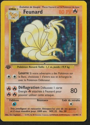 Pokemon 1st Edition Base Set (French) - Feunard (Ninetales) - Holo Rare - 12/102 - Image 1 of 4