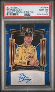2024 Select Racing Ryan Blaney S-RBY Signatures Blue Prizm Auto 27/49 POP 2 NICE - Picture 1 of 2