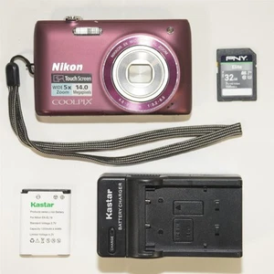 Nikon COOLPIX S4100 14.0MP 5x Optical Touchscreen Digital Camera Plum NEAR MINT - Picture 1 of 5