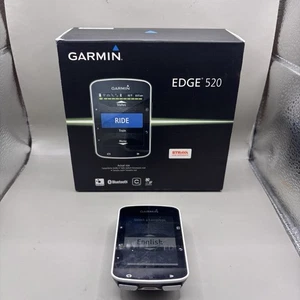 Garmin Edge 520 GPS Fahrradcomputer mit Box und Zubehör gesprungenes Display - Bild 1 von 14