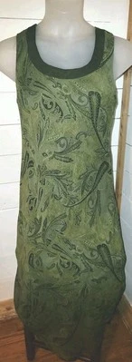 Maxi Vestido Studio 1 Talla Mujer 14 Verde Cachemira Sin Mangas  Foto 1 de 3