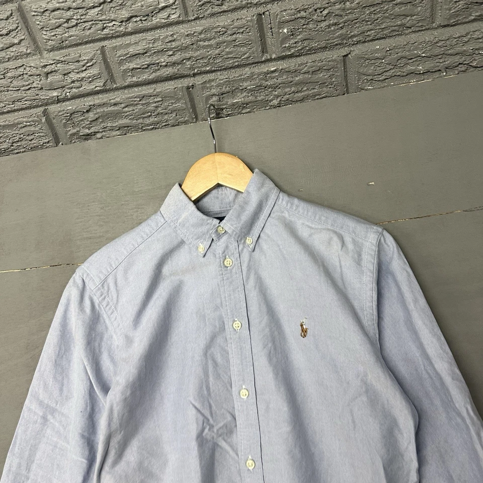 Ralph Lauren Shirt Boys Size 18 Blue Oxford Long Sleeve Button Up Cotton - Image 1 of 3