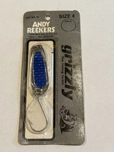 Cuchara de arrastre de pesca parda Andy Reekers DE COLECCIÓN (talla 4) cromo/azul/verde👀 - Imagen 1 de 2