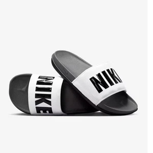 NEW Nike Offcourt Slides Men’s Size 9 White Black Sandals BQ4639-001 - Picture 1 of 6