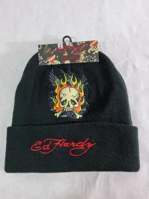 Ed Hardy 2 Pack Hats Flaming Skull And Tattoo Dragon - Image 1 of 4