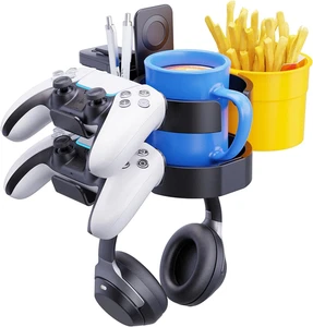 7-in-1 Schreibtisch Getränkehalter Organizer Klemm Schreibtisch Zubehör mit stabiler großer Aufbewahrung - Bild 1 von 12