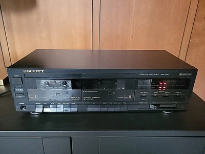 Reproductor de cinta de casete doble estéreo Scott DD660 cubierta grabadora de doblaje probado funciona Foto 1 de 4