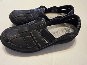 Clarks Cloudstoppers Damen 6M schwarze Slipper Halbschuhe Schuhe  - Bild 1 von 7