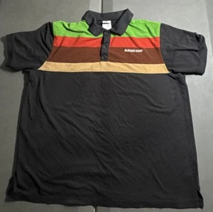 Vintage Burger King Poloshirt schwarz Retro Arbeit Mitarbeiter Uniform Größe XL - Bild 1 von 4
