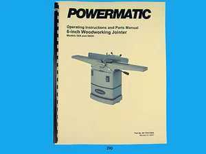Powermatic Model 54A & 54HH"  Jointer Operating Instruction & Parts Manual *290 - Picture 1 of 3
