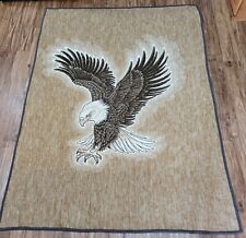 Vintage Beiderlack Bald Eagle Design Reversible Throw Blanket Patriotic 62x84 