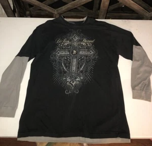 Camisa Dickies Vintage Y2K Para Hombre Talla XL Negra Manga Larga Estampado Gráfico - Imagen 1 de 8