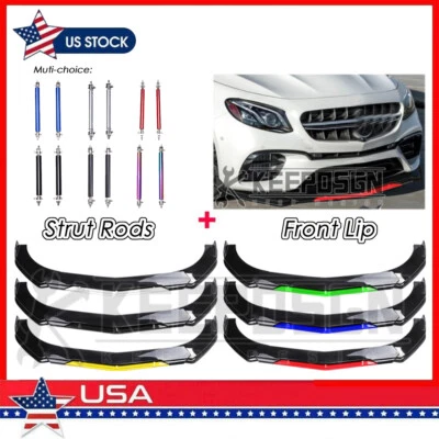 Glossy Front Bumper Lip Parts Body Kit Splitter for Mercedes Benz W213 E Class - Image 1 of 4
