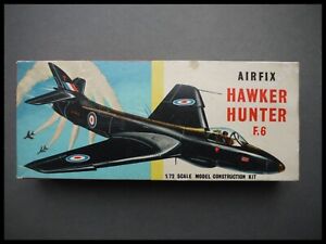 Airfix Hawker Hunter f.6 1:72 Modell Set 288 Gelb Streifen Kiste