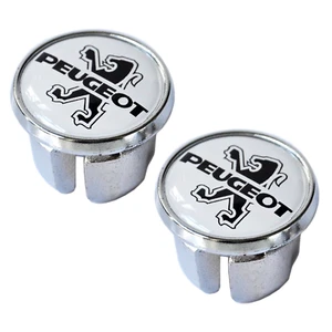 Peugeot 80's Chrome Handlebar Caps Bar Plugs Repro Vintage Steel French Bicycle - Picture 1 of 5