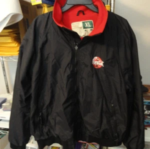 Wear Guard Coca Cola Zip Up Black Men's Jacket Size XL Red Fleece Lining - Picture 1 of 4