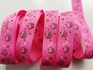 2 meters - 25mm Grosgrain Ribbons – Cupcake - Picture 1 of 1