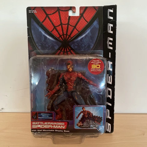 Brand New Rare ToyBiz Battle Ravaged Spider-Man Movie Series 1 Action Figure Cover