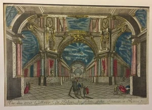 VUE OPTIQUE COULEUR XVIIIEME ROME PALAIS DES ARTS ET DES SCIENCES ITALIE - Picture 1 of 7