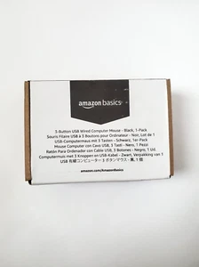 Amazon Basics 3-Button USB Wired Computer Mouse - black - Picture 1 of 2