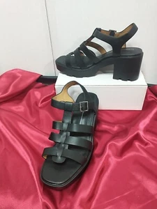  Report Lowry Black leather chunky heel shoes Women’s Size 11 - Picture 1 of 10