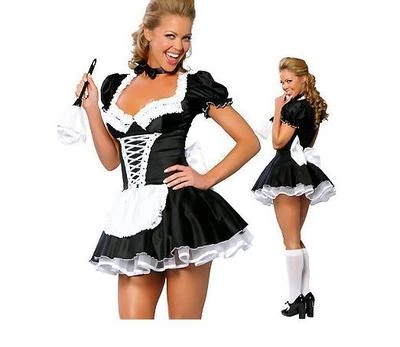 U-A2-2 Sexy Room Services French Maid Occupation Dress Up Hens Night Costume - image 1 of 2