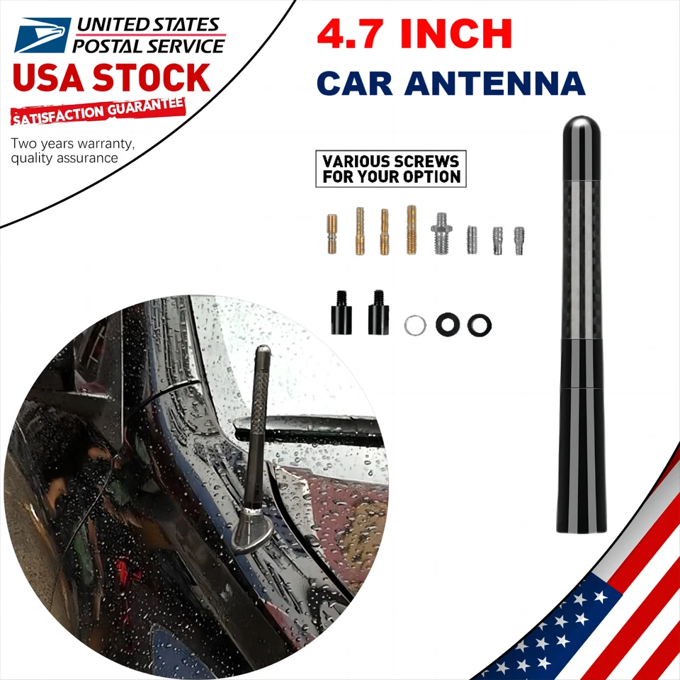 4.7" Short FM AM Mini  Car Antenna Mast For 2016 Alfa Romeo 4C,Giulietta - Imagem 1 de 4