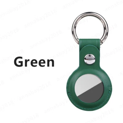 Leather Case Cover for AirTag Pet Location Tracker Sleeve Shell Skins Keychain - Image 1 of 4