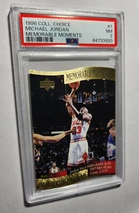 MICHAEL JORDAN -- 1996 COLLECTOR'S CHOICE -- #1 -- MEMORABLE MOMENTS - PSA NM 7 - Picture 1 of 1