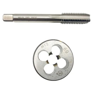 Tap & Die Set HSS M12 x 1.75mm Tap & M12 x 1.75mm Die Metric Thread Right Hand - Picture 1 of 6