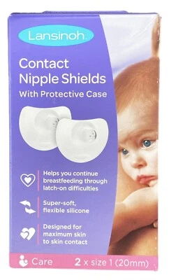 NUEVO Protector Pezón Contacto Lansinoh, Mamás Lactantes Talla 1 (20mm), 2 Ct Foto 1 de 4
