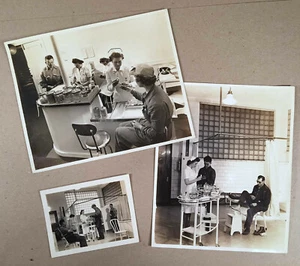 Peoria IL: Drei 1944 Werbefotos CATERPILLAR TRACTOR CO. Erste Hilfe Station - Bild 1 von 7