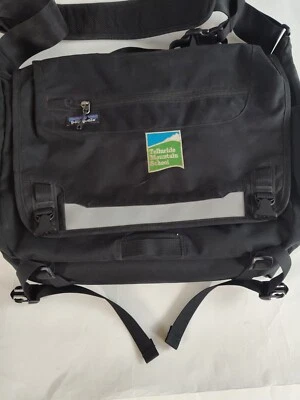 PATAGONIA Telluride Mountain Black Headway Shoulder Messenger Bag Briefcase - Image 1 of 4
