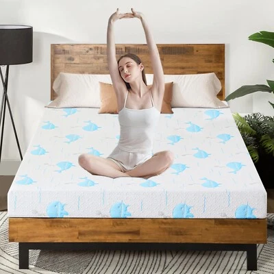 Kid Bedroom Single Double Mattress Pad Breathable CertiPUR-US Certified Cartoon - Image 1 of 4