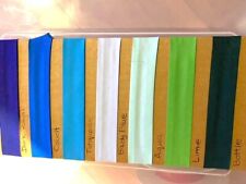Clearance -Poly Cotton Bias Binding 25mm -20 handy colours. Price per meter.
