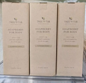 Tree To Tub, Soapberry For Body, Sunkissed Citrus, 8.5 fl oz (250 ml) x 3 boxes - Picture 1 of 3