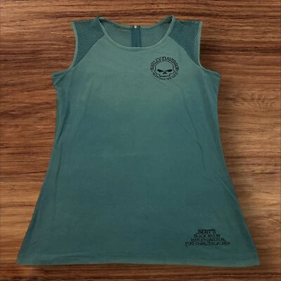 Harley-Davidson Dress Skull Graphic Sleeveless Bert's Black Widow - Image 1 of 4