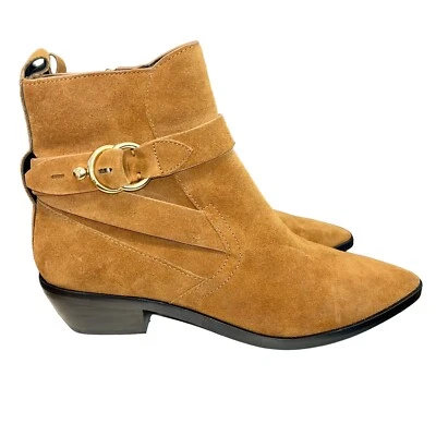Rebecca Minkoff KICHI Pointed Toe Suede Bootie Saddle Wmn US Sz 6.5M - Image 1 of 4