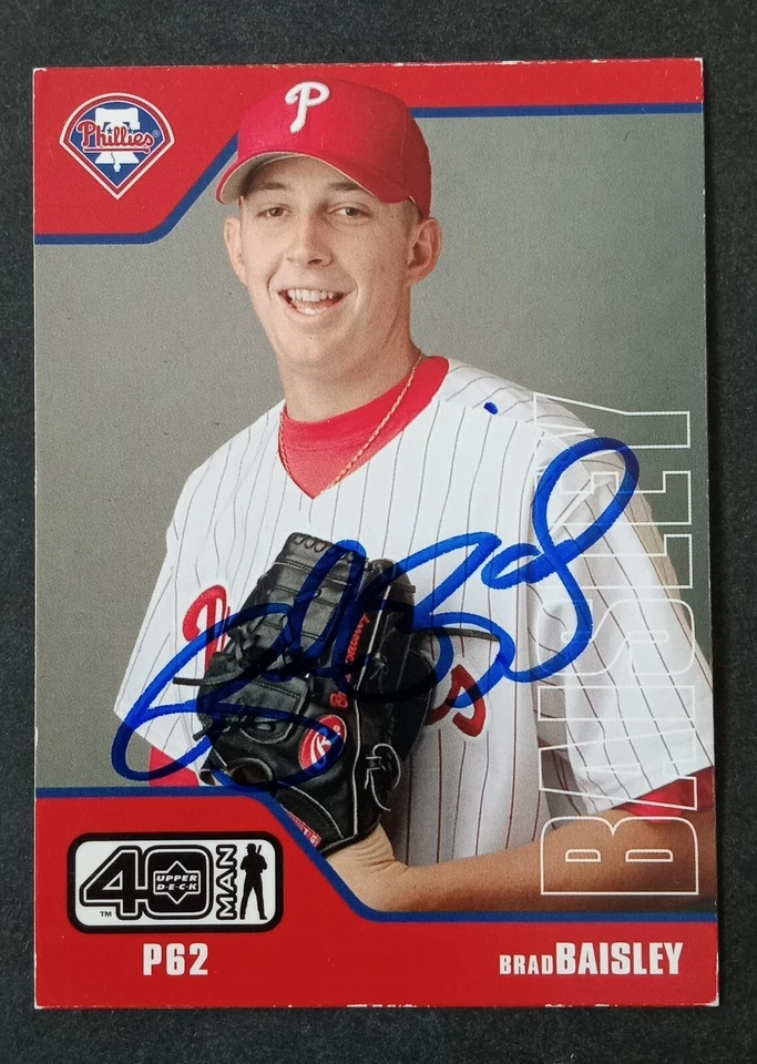 2002 Upper Deck (40 man) SIGNED: Brad Baisley, PHILLIES #900 - Image 1 of 1