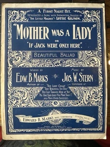 K JIMMY RODGERS (Bluebird Records) Sheet Music ‘Mother Was A Lady ’ - Picture 1 of 2