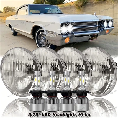 Para Buick GS 455 1970-1972 4 piezas 5-3/4 5,75" pulgadas LED-Halo faros haz Foto 1 de 4