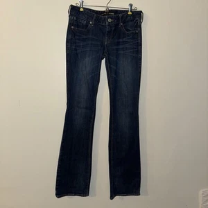 EXPRESS STELLA BOOT CUT JEANS SIZE 2 Embellished Pockets 28x30  - Picture 1 of 5