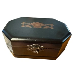 Vintage viktorianischer Stil Mahagoni Holz Tee oder Zuckerdose Box Schmuck Schmuck Schmuck - Bild 1 von 11