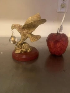 Orologio a globo vintage in ottone aquila su piedistallo - EOx au5 - Foto 1 di 4